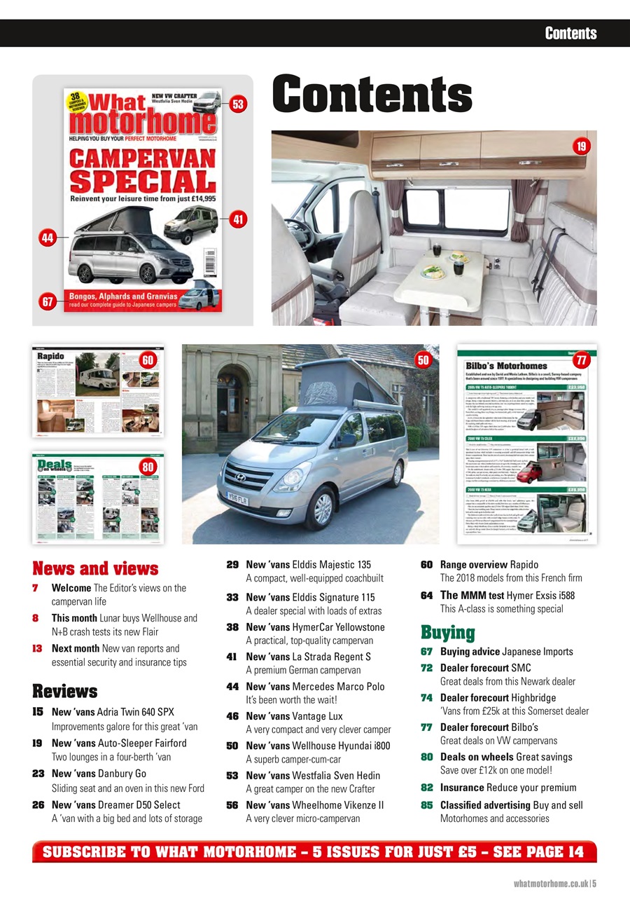 What Motorhome magazine Preview Pages