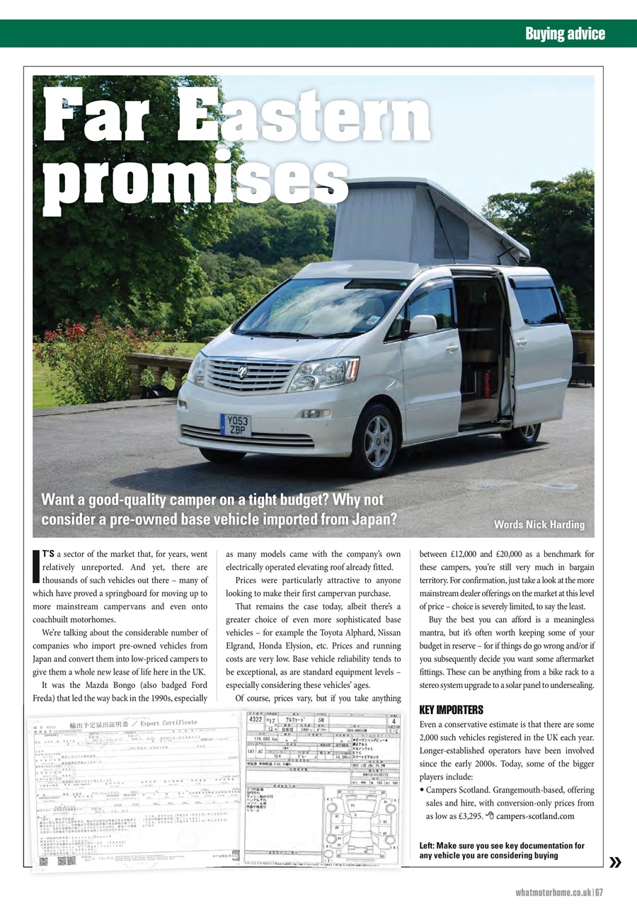 What Motorhome magazine Preview Pages