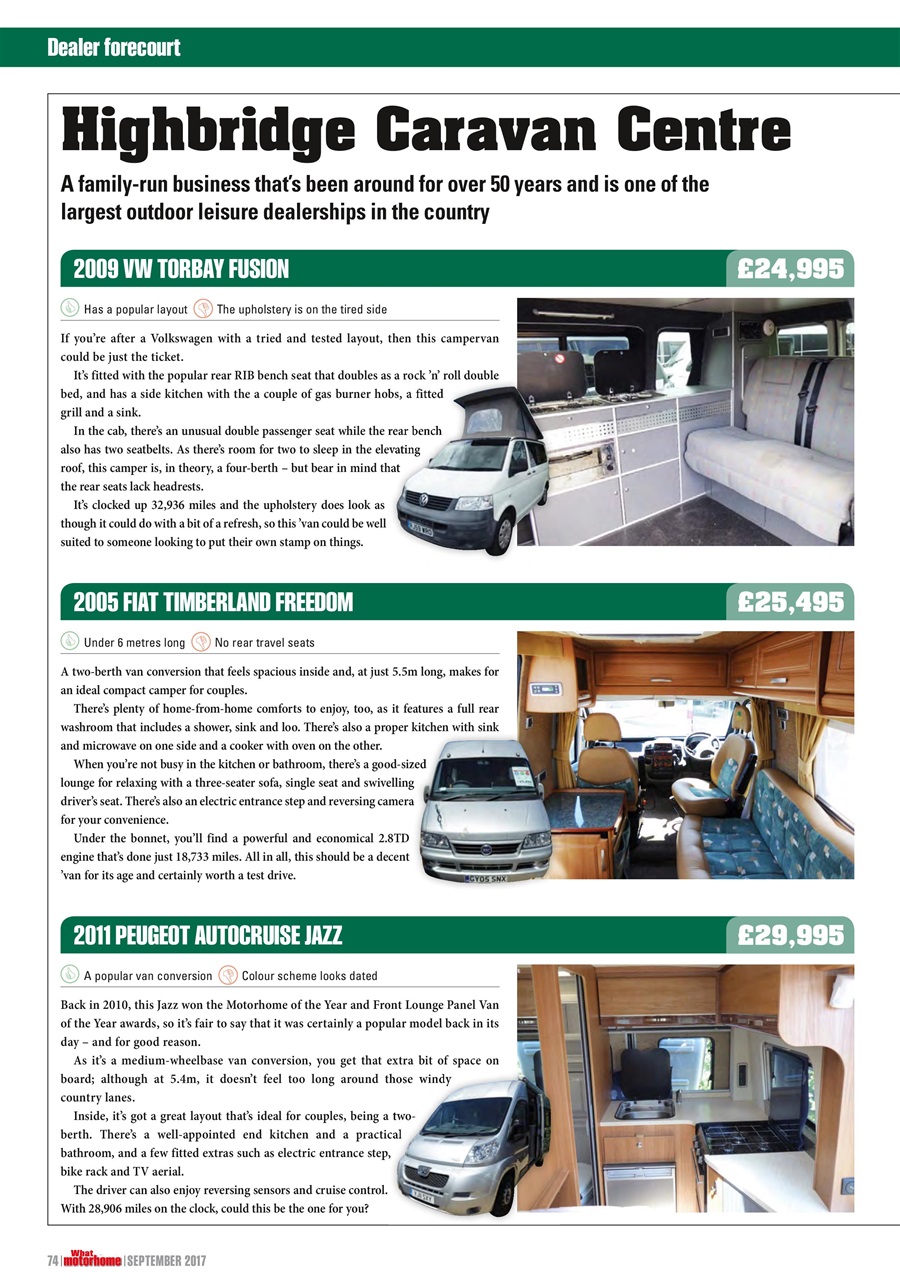 What Motorhome magazine Preview Pages