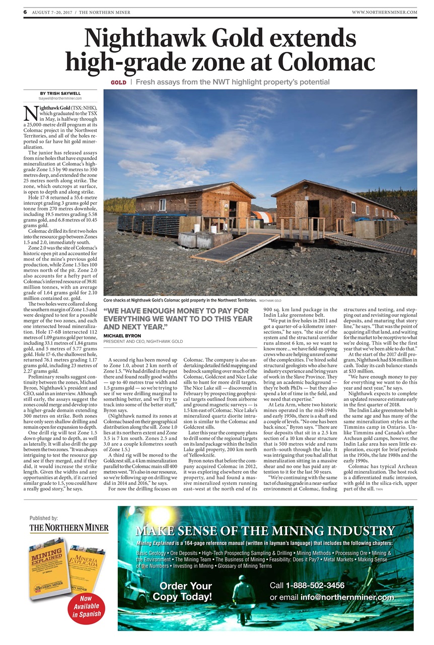 The Northern Miner Preview Pages