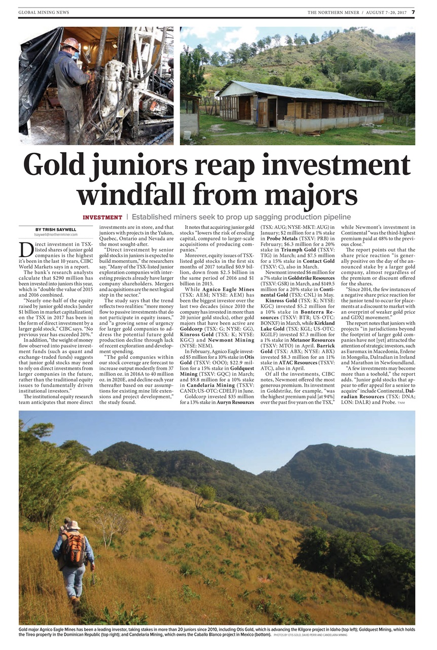 The Northern Miner Preview Pages