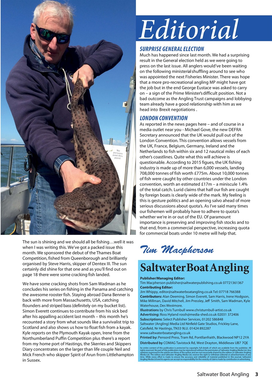 Saltwater Boat Angling Preview Pages