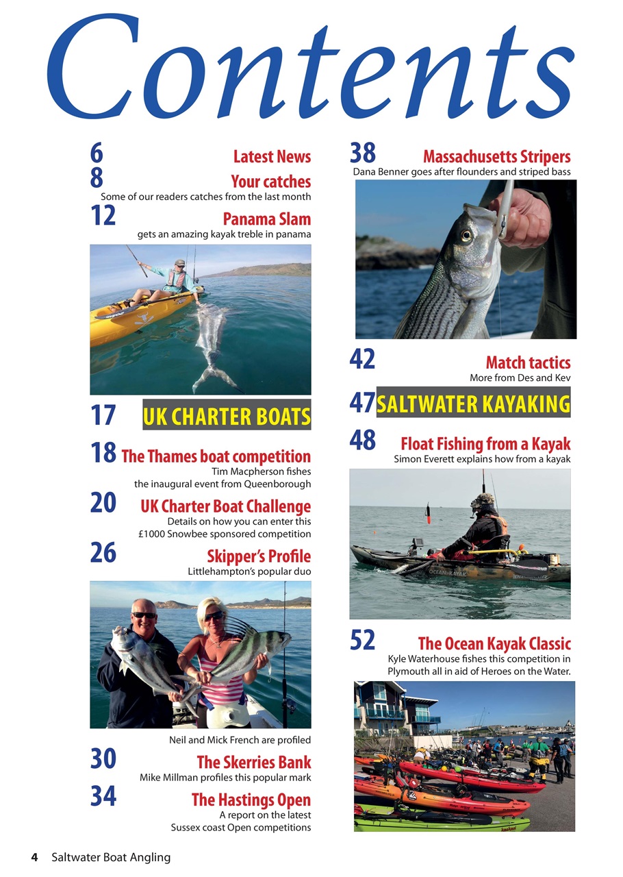 Saltwater Boat Angling Preview Pages