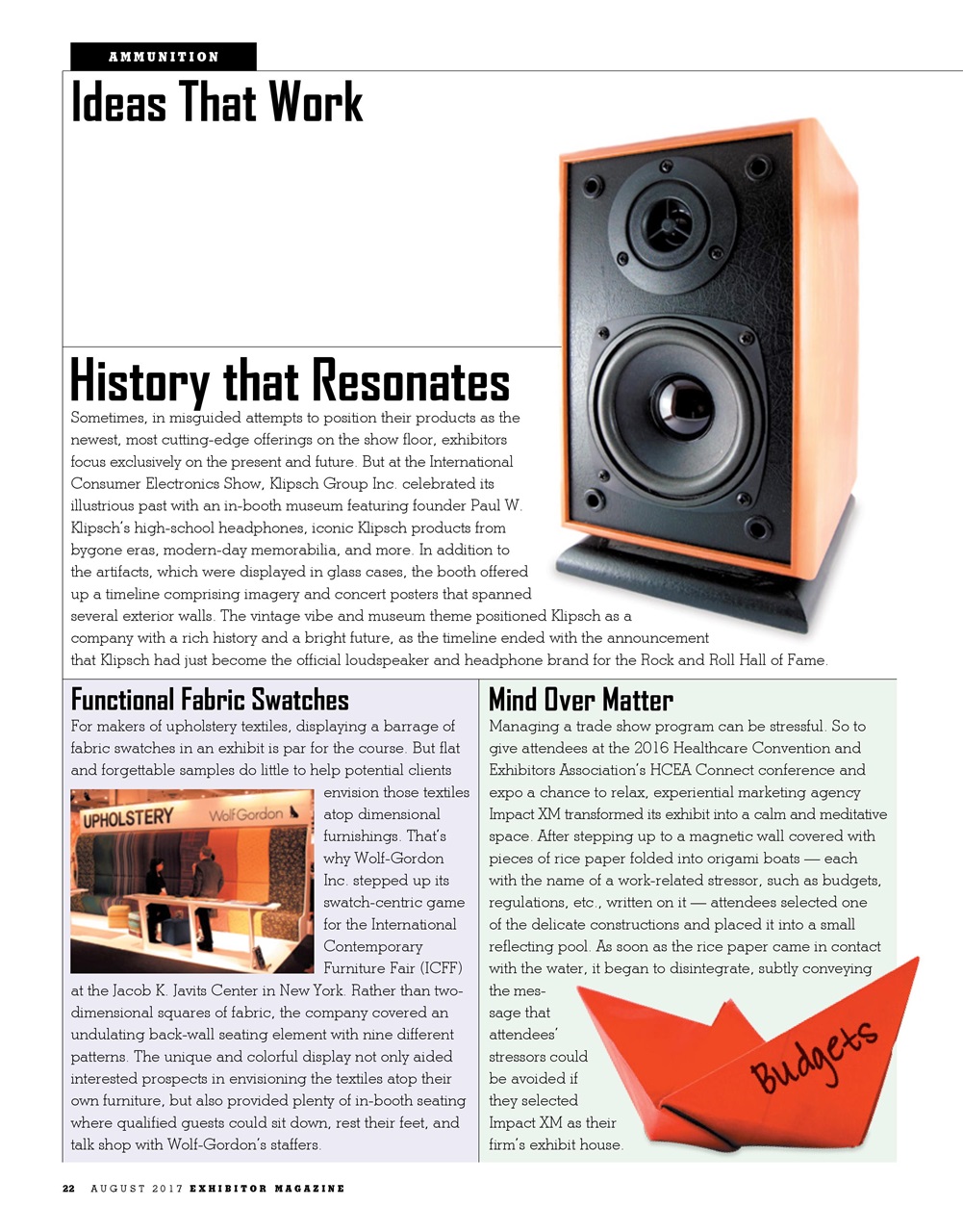 EXHIBITOR Magazine Preview Pages