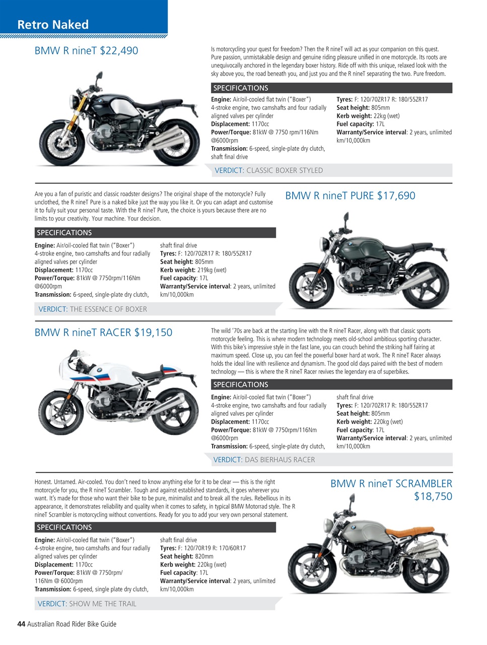 Australian Road Rider Preview Pages