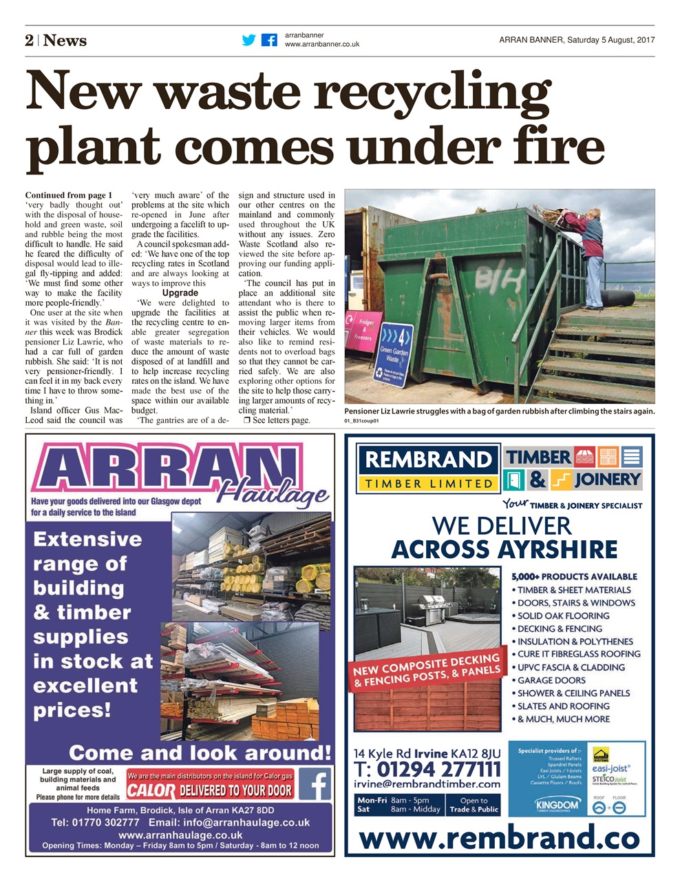 Arran Banner Preview Pages