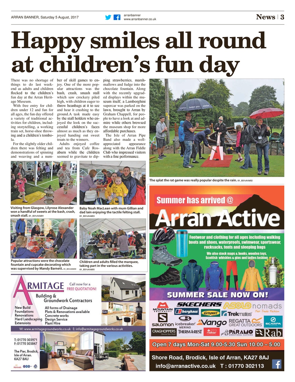 Arran Banner Preview Pages