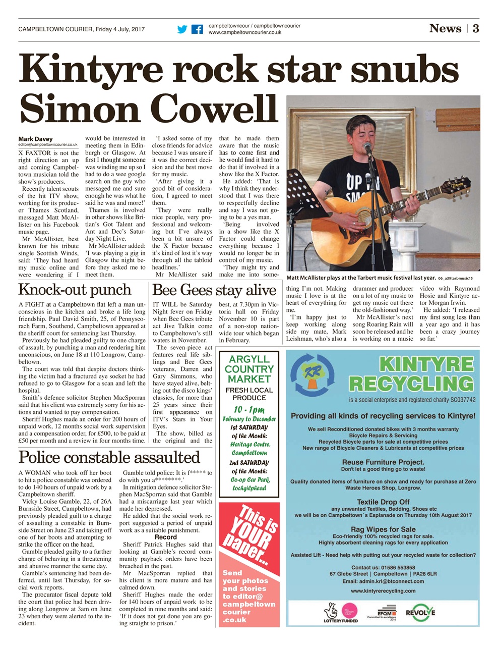 Campbeltown Courier Preview Pages