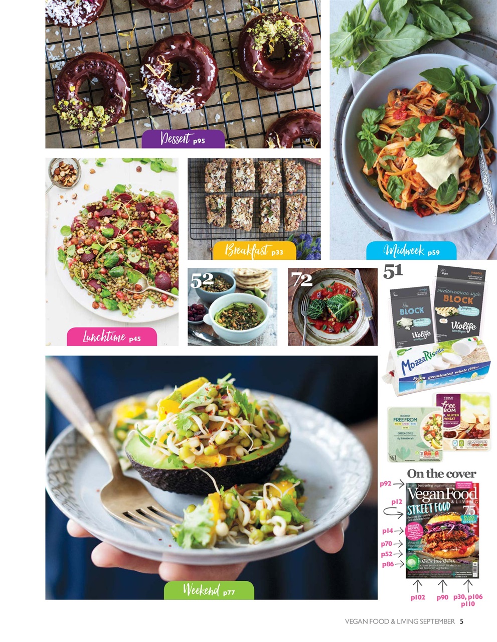 Vegan Food & Living Magazine Preview Pages