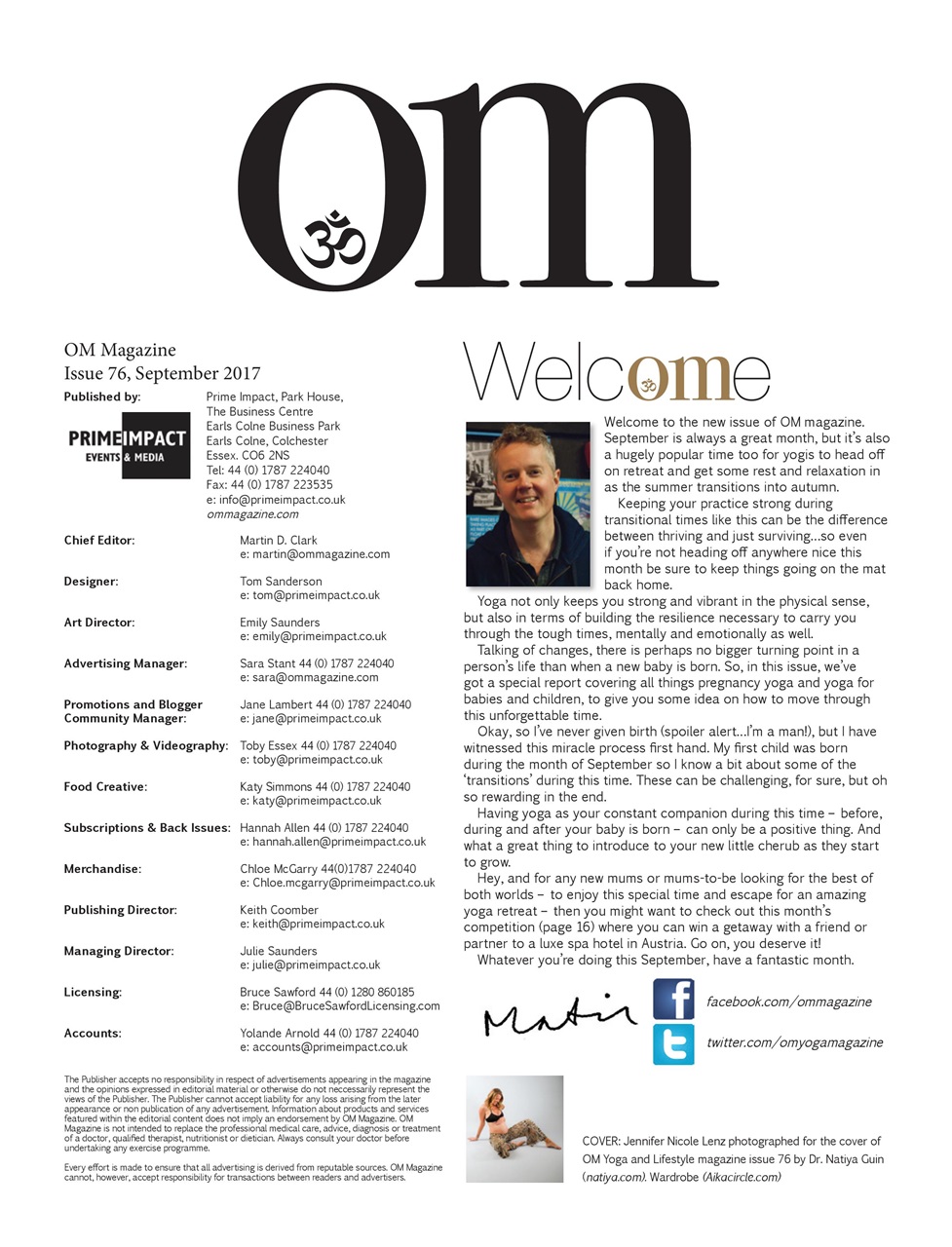 OM Yoga Magazine Preview Pages