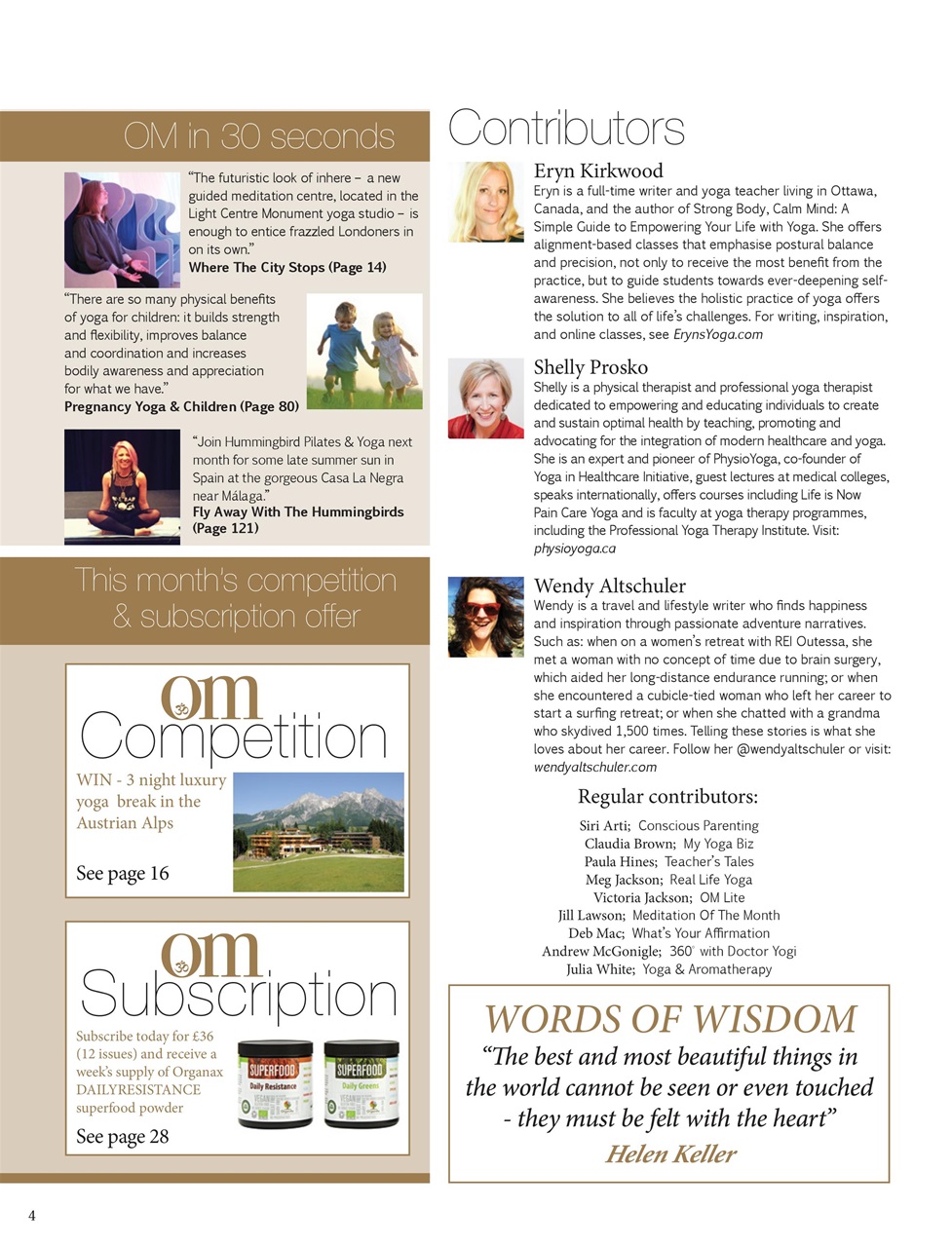OM Yoga Magazine Preview Pages