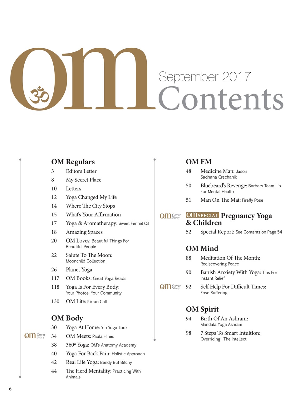 OM Yoga Magazine Preview Pages