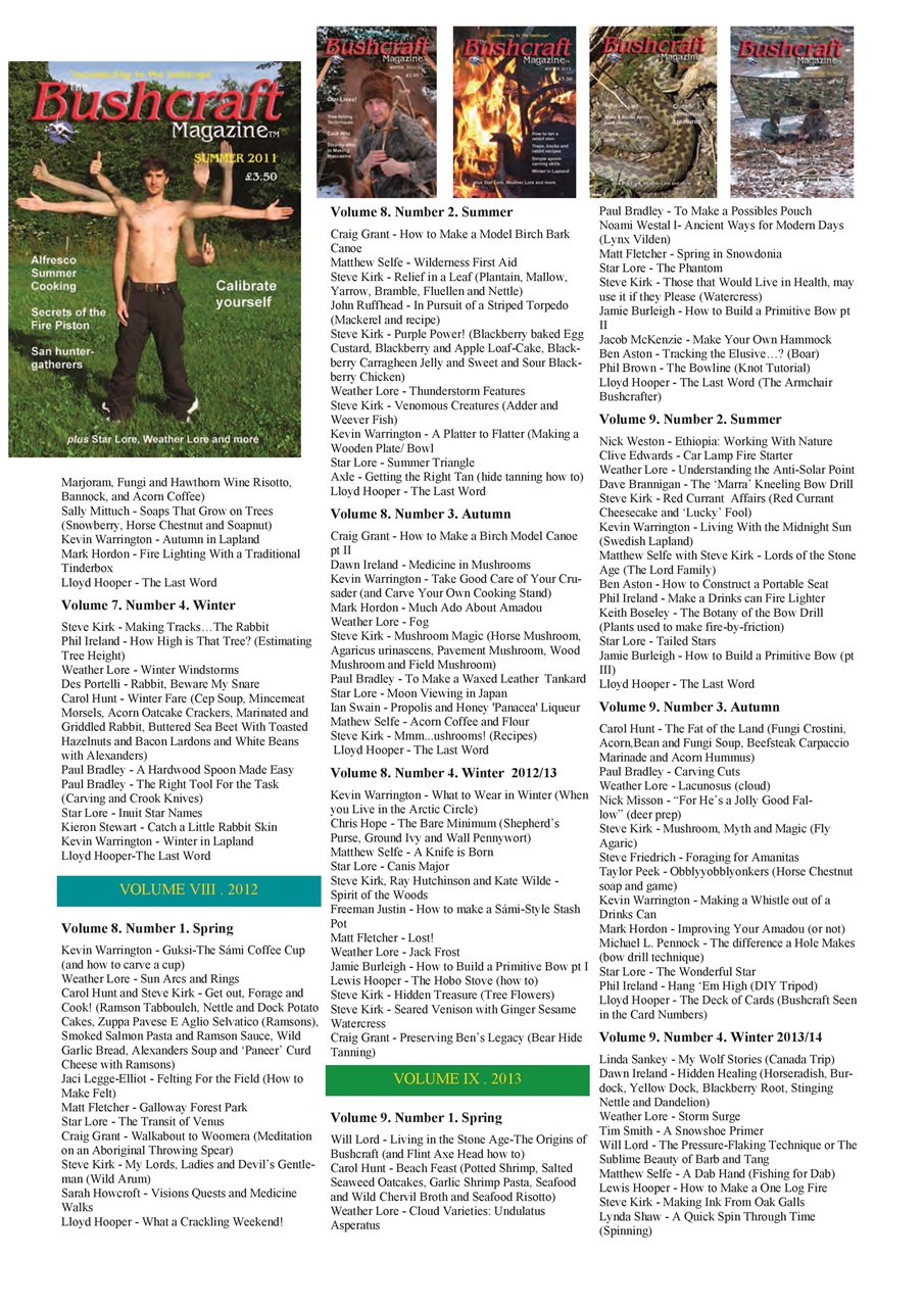 Bushcraft Magazine Preview Pages