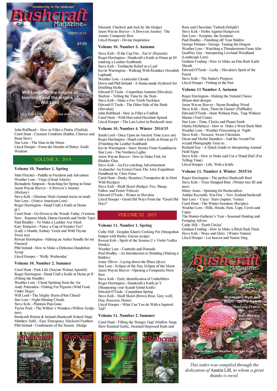 Bushcraft Magazine Preview Pages