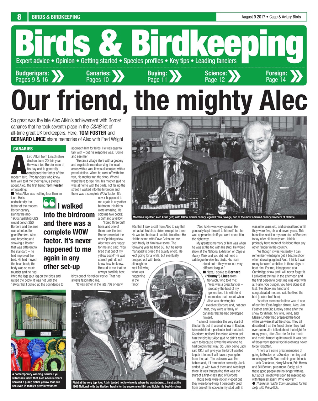 Cage & Aviary Birds Preview Pages