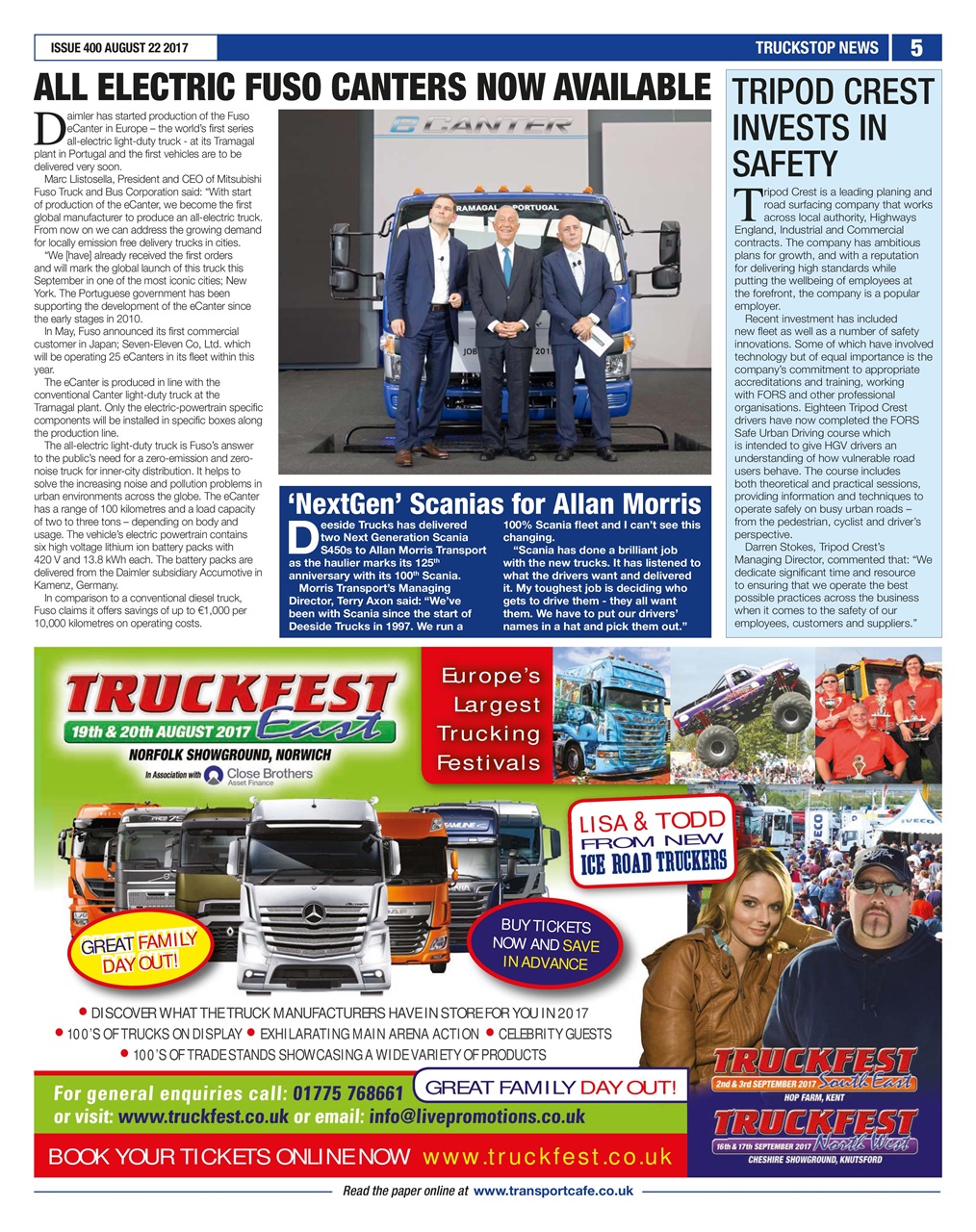 Truckstop News Preview Pages