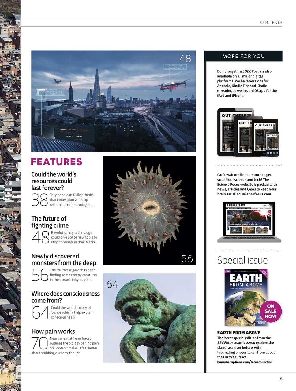 BBC Science Focus Magazine Preview Pages