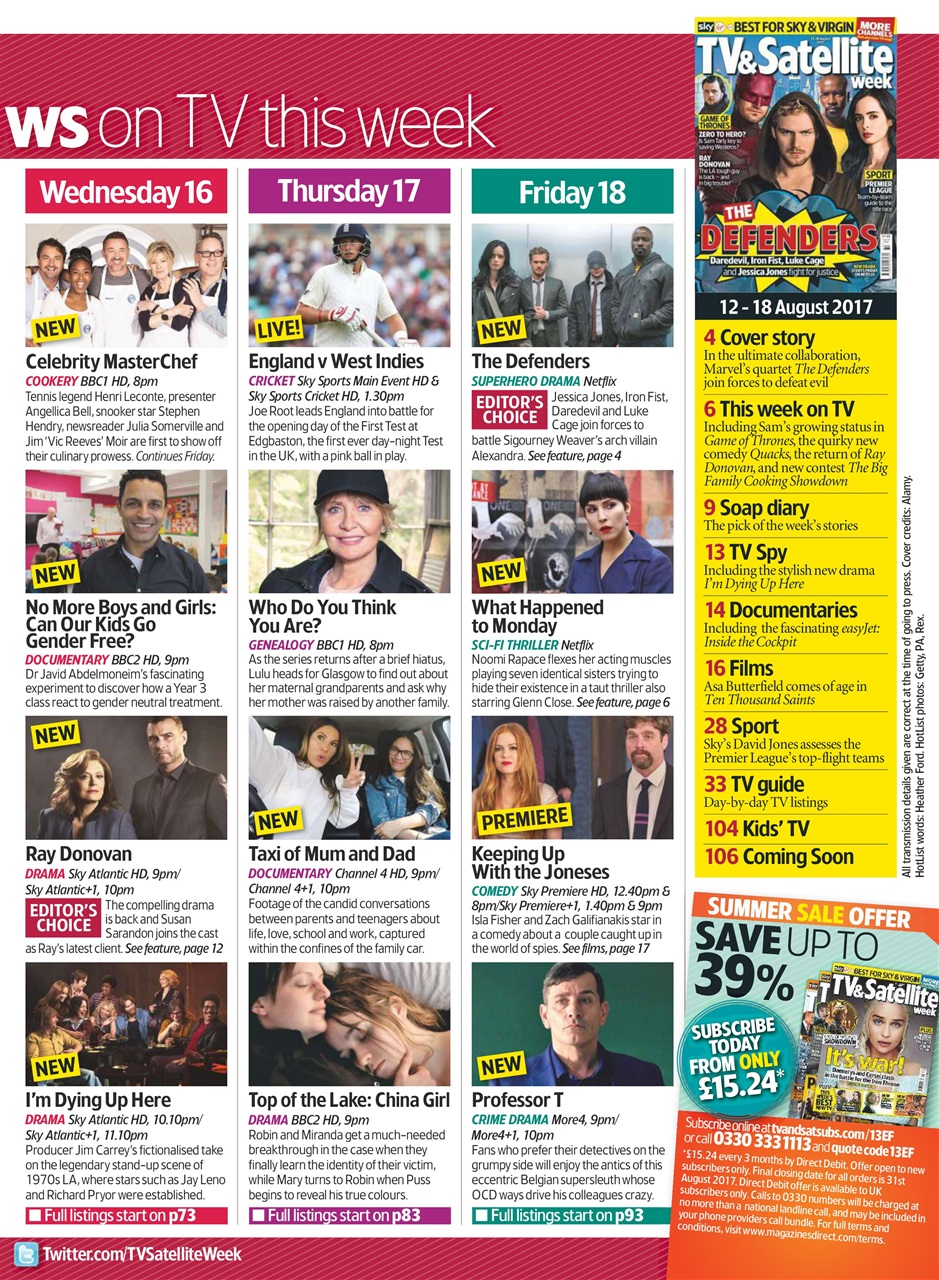 TV & Satellite Week Preview Pages
