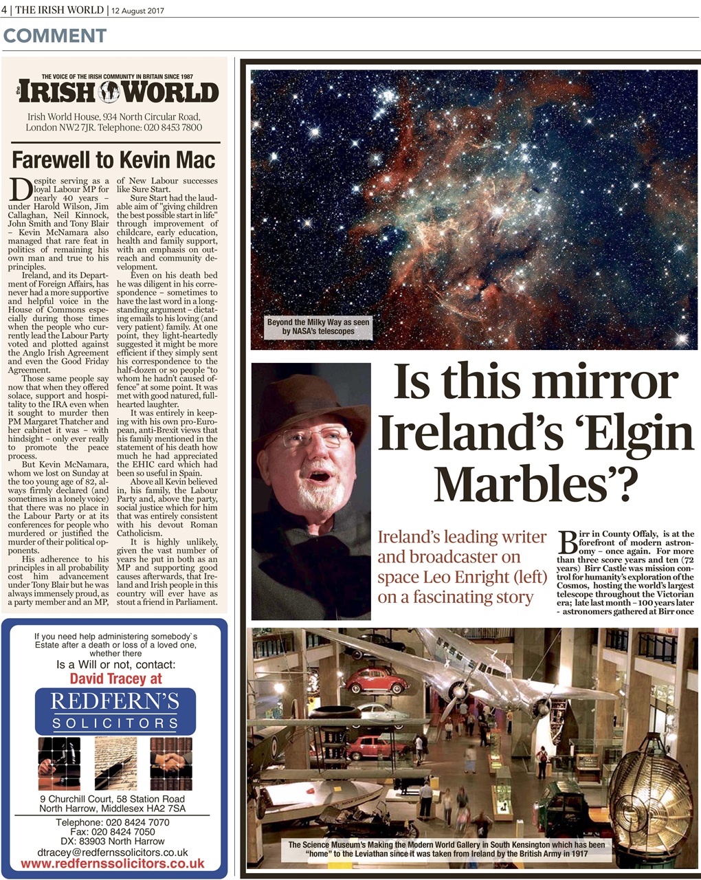 Irish World Preview Pages
