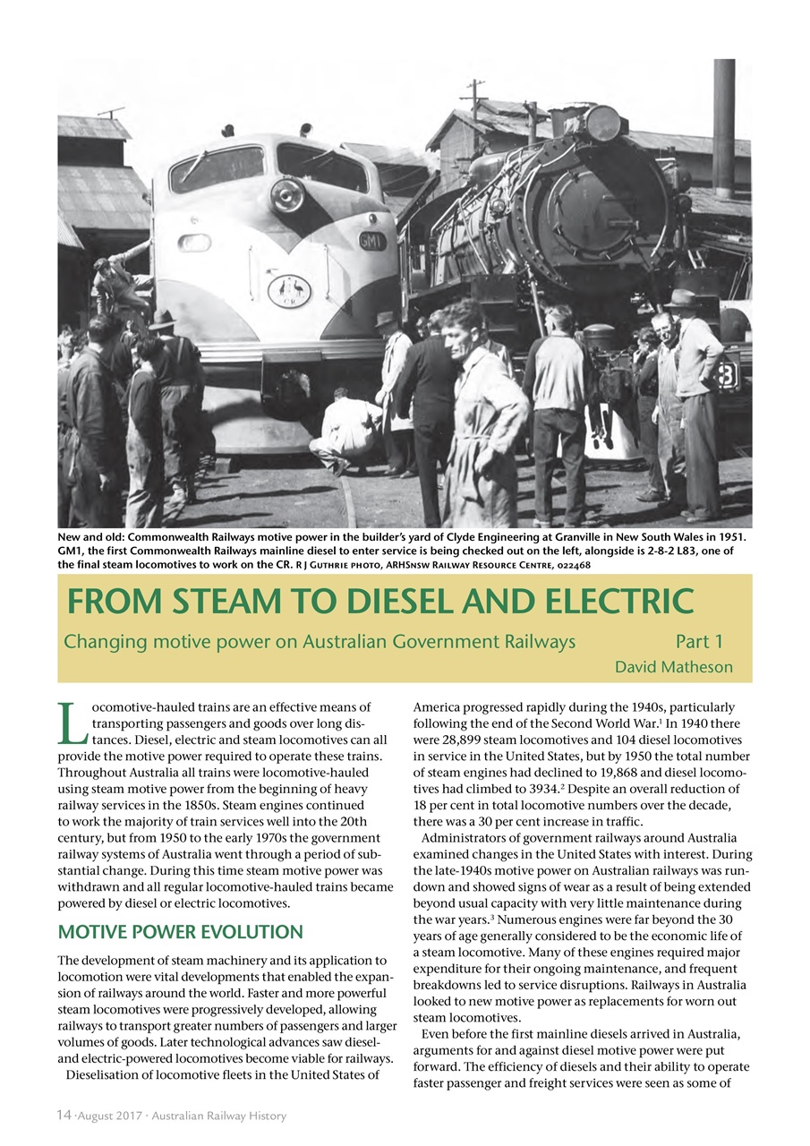 Australian Railway History Preview Pages