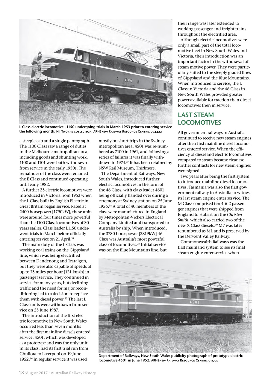 Australian Railway History Preview Pages