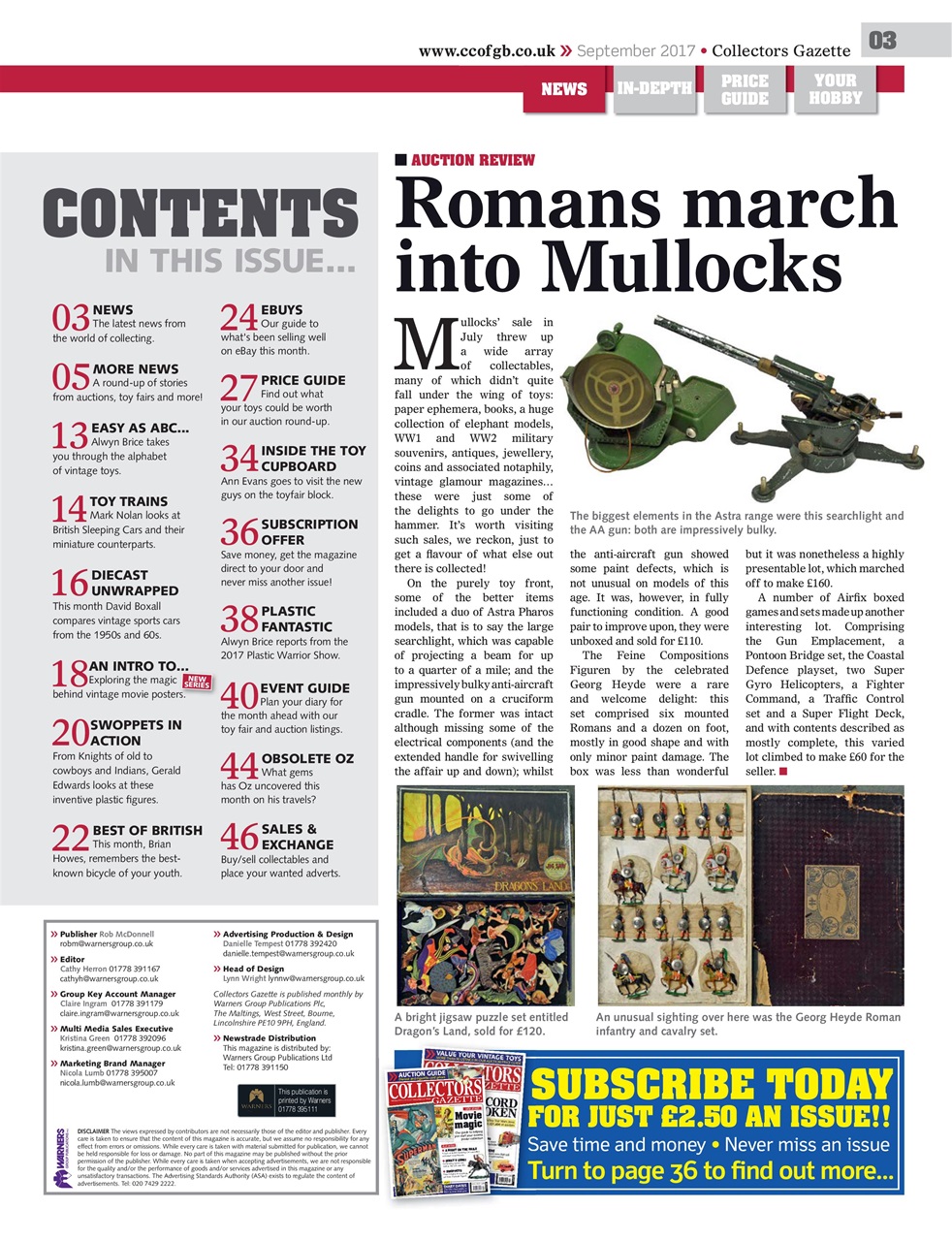 Collectors Gazette Preview Pages