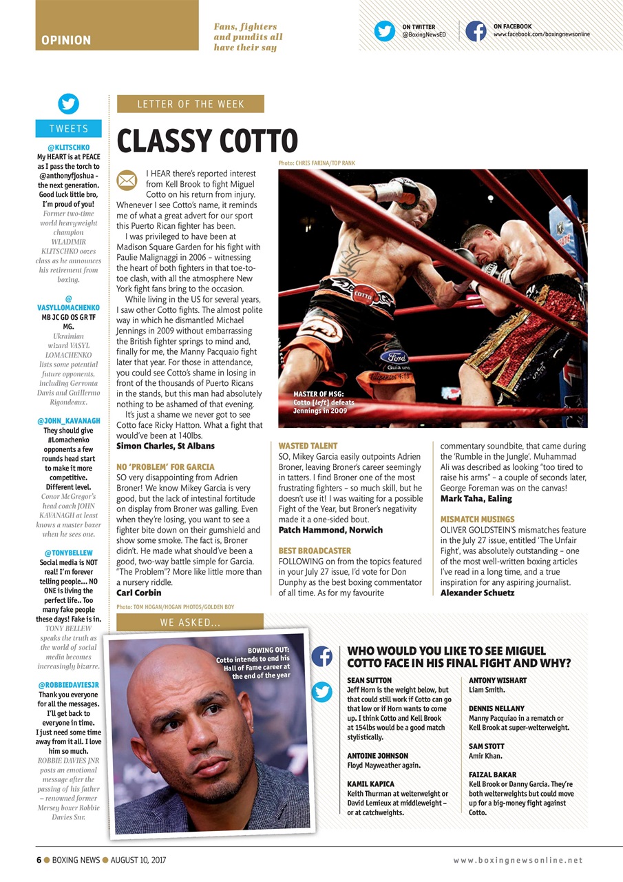 Boxing News Preview Pages
