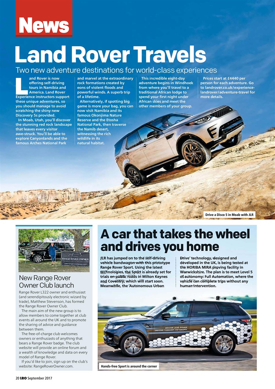 Land Rover Owner Preview Pages