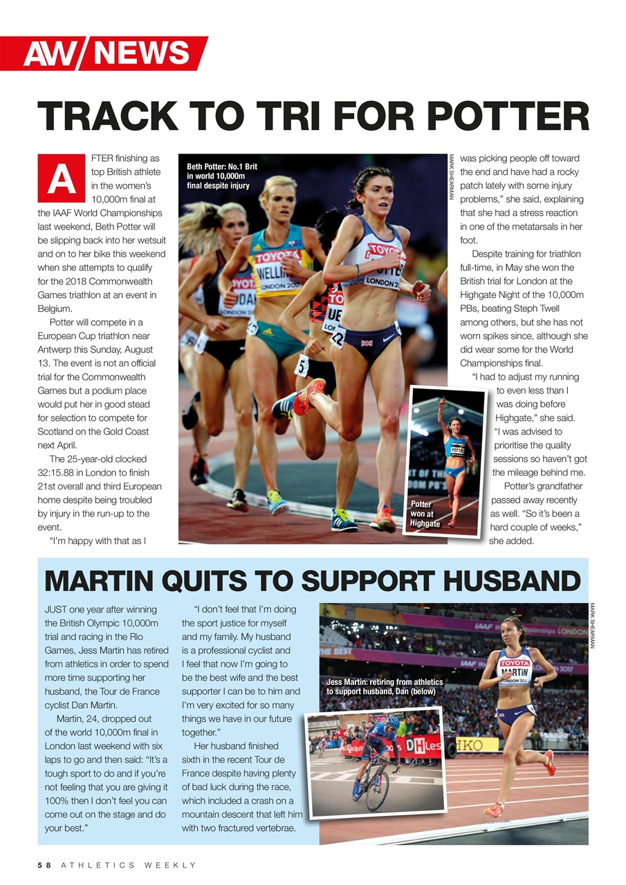 AW – Athletics Weekly Magazine Preview Pages