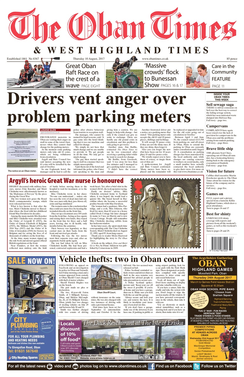 The Oban Times & Lochaber Times Preview Pages
