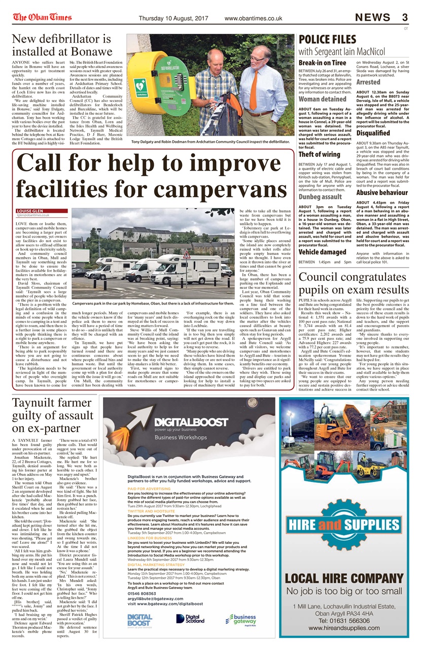 The Oban Times & Lochaber Times Preview Pages