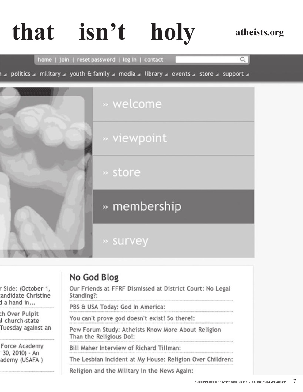 American Atheist Preview Pages