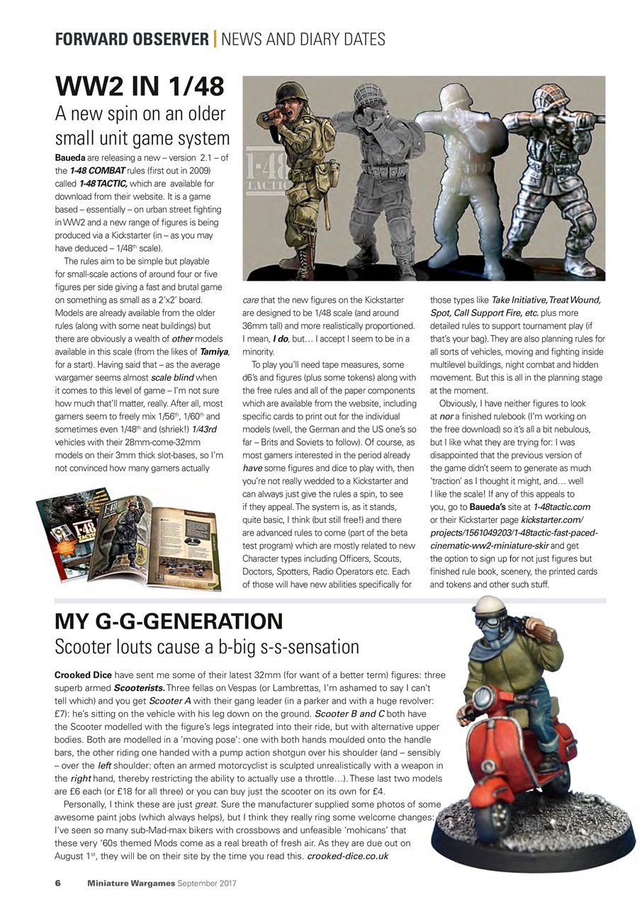 Miniature Wargames Preview Pages