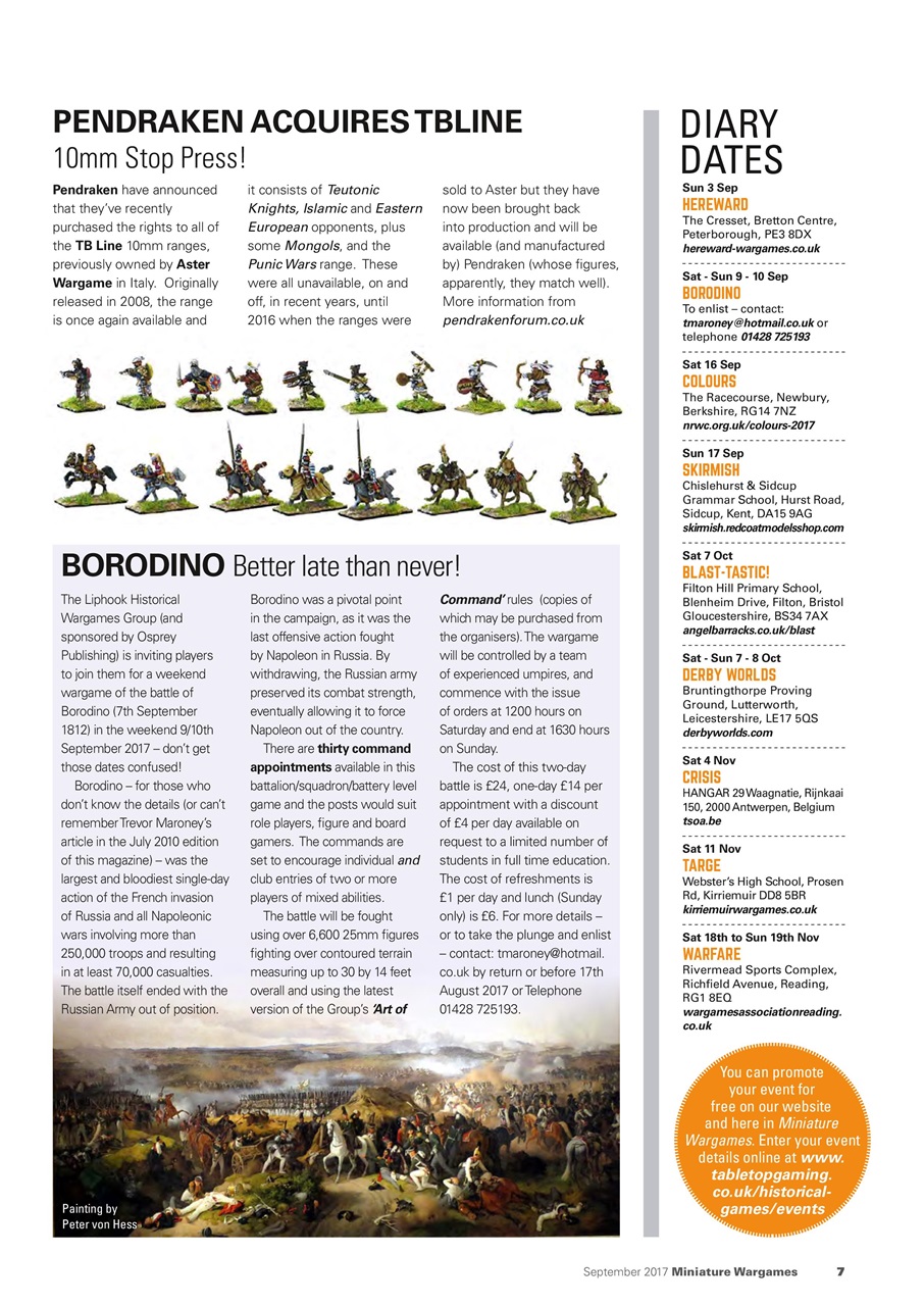 Miniature Wargames Preview Pages