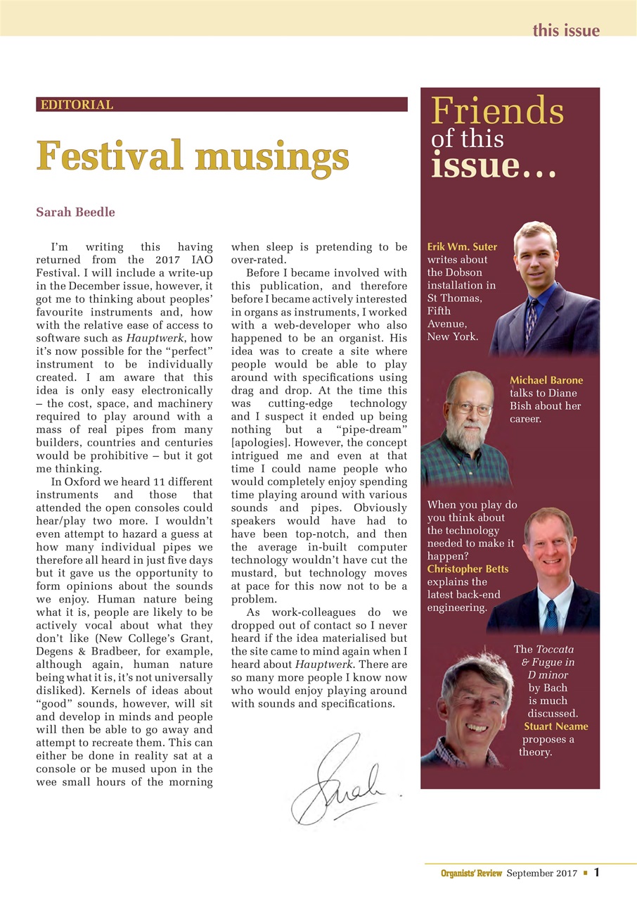 Organists' Review Preview Pages