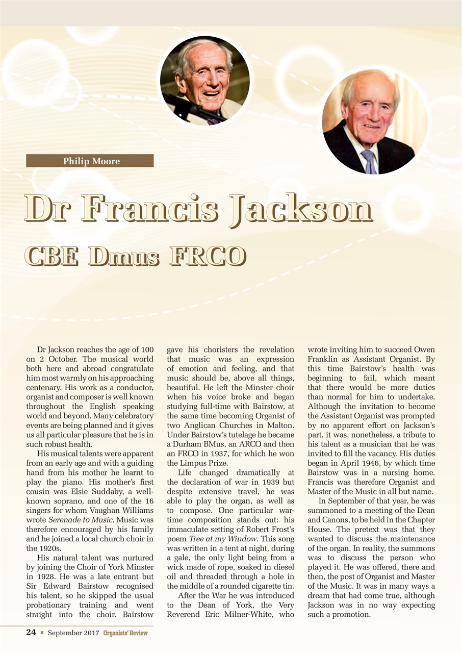 Organists' Review Preview Pages