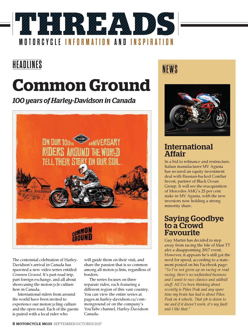 Motorcycle Mojo Preview Pages