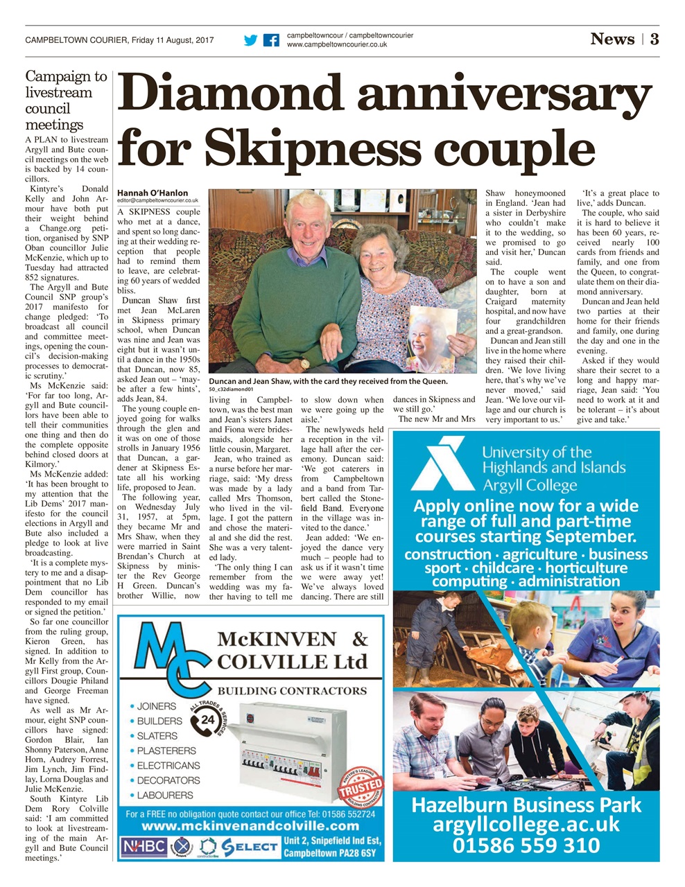 Campbeltown Courier Preview Pages