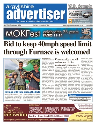 Argyllshire Advertiser issue 11th August 2017