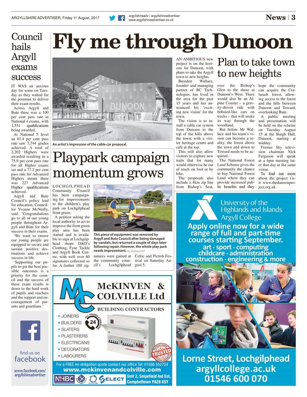 Argyllshire Advertiser Preview Pages