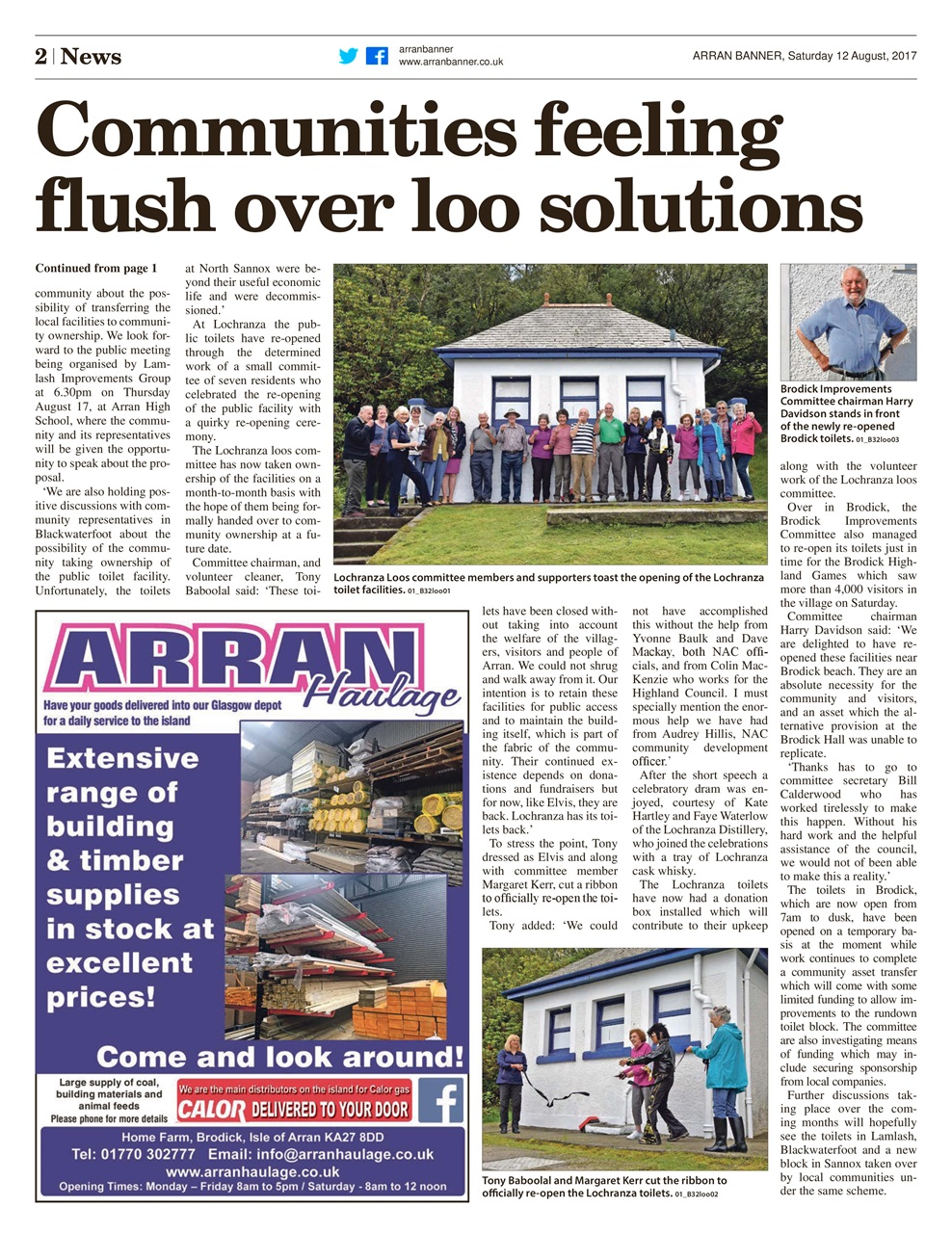 Arran Banner Preview Pages