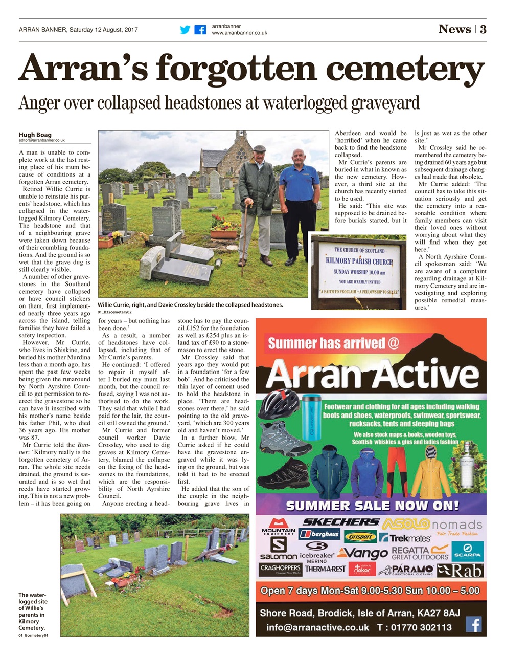 Arran Banner Preview Pages