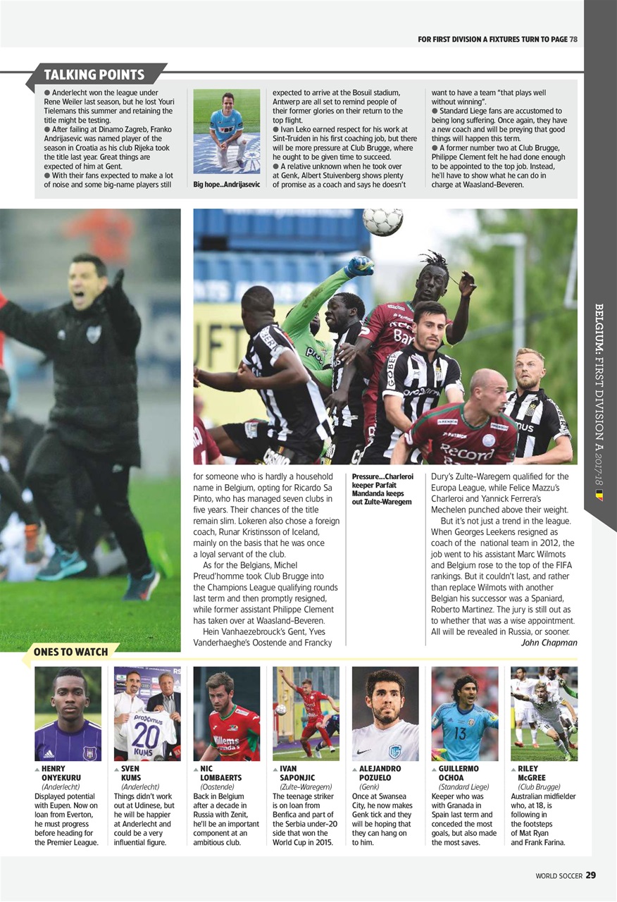 World Soccer Preview Pages