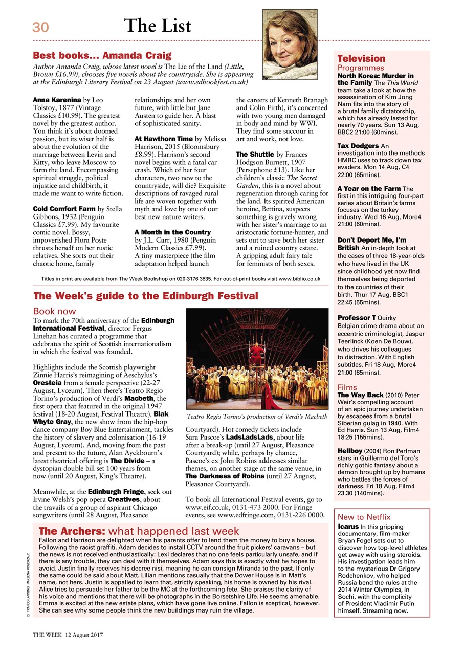 The Week Preview Pages