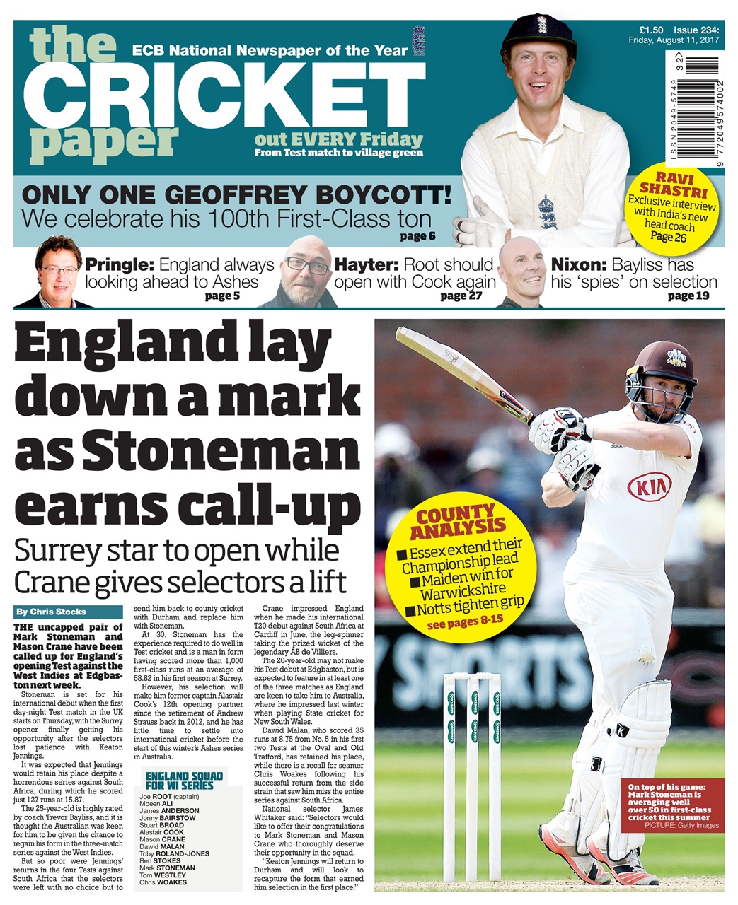 The Cricket Paper Preview Pages
