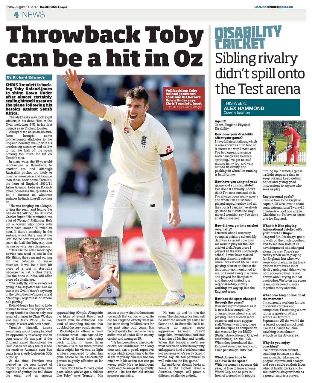 The Cricket Paper Preview Pages