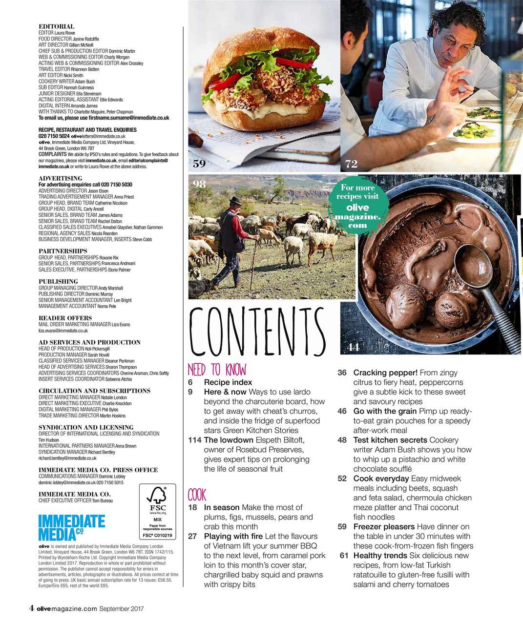 Olive Magazine Preview Pages