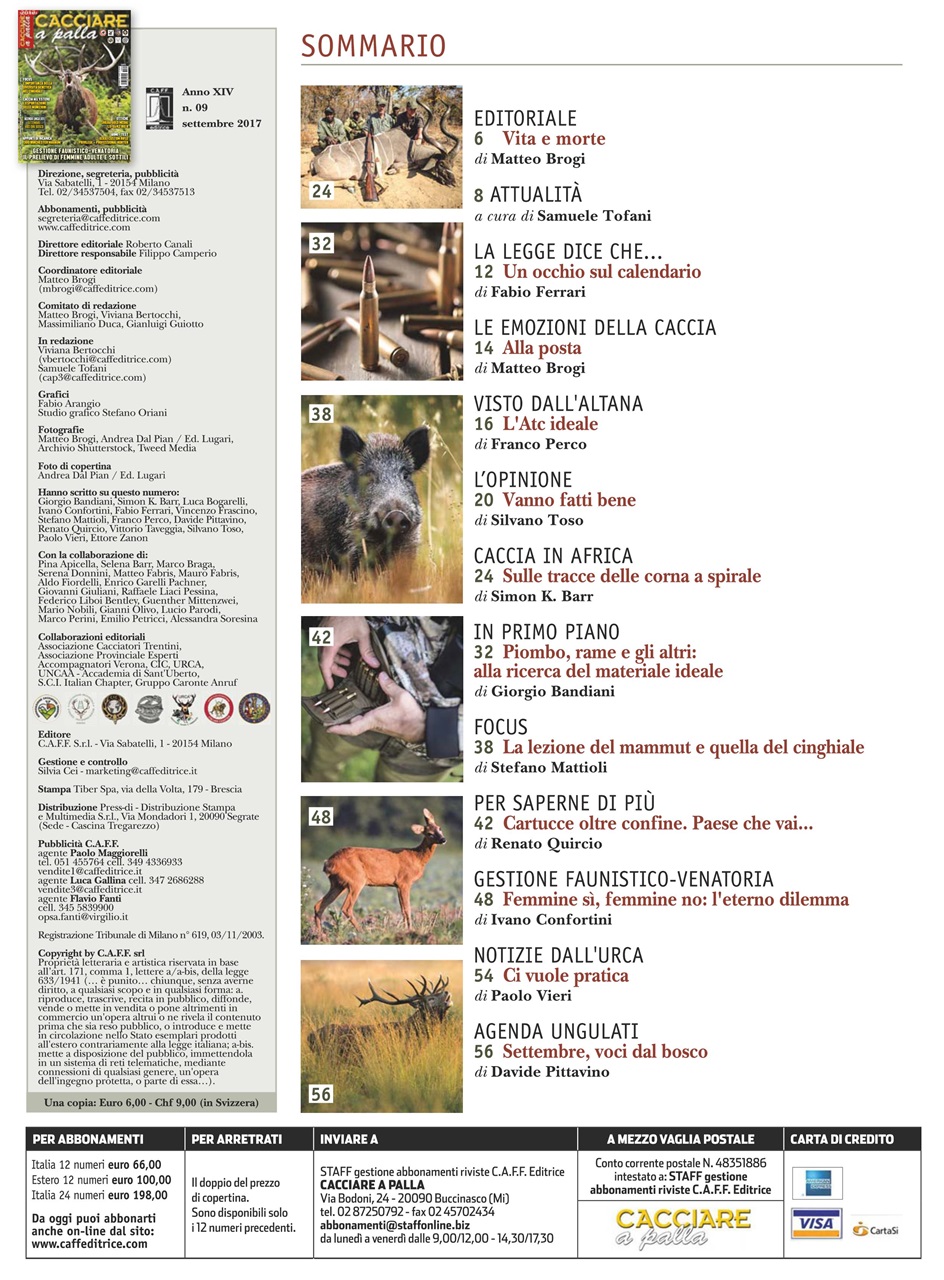 Caccia Magazine Preview Pages