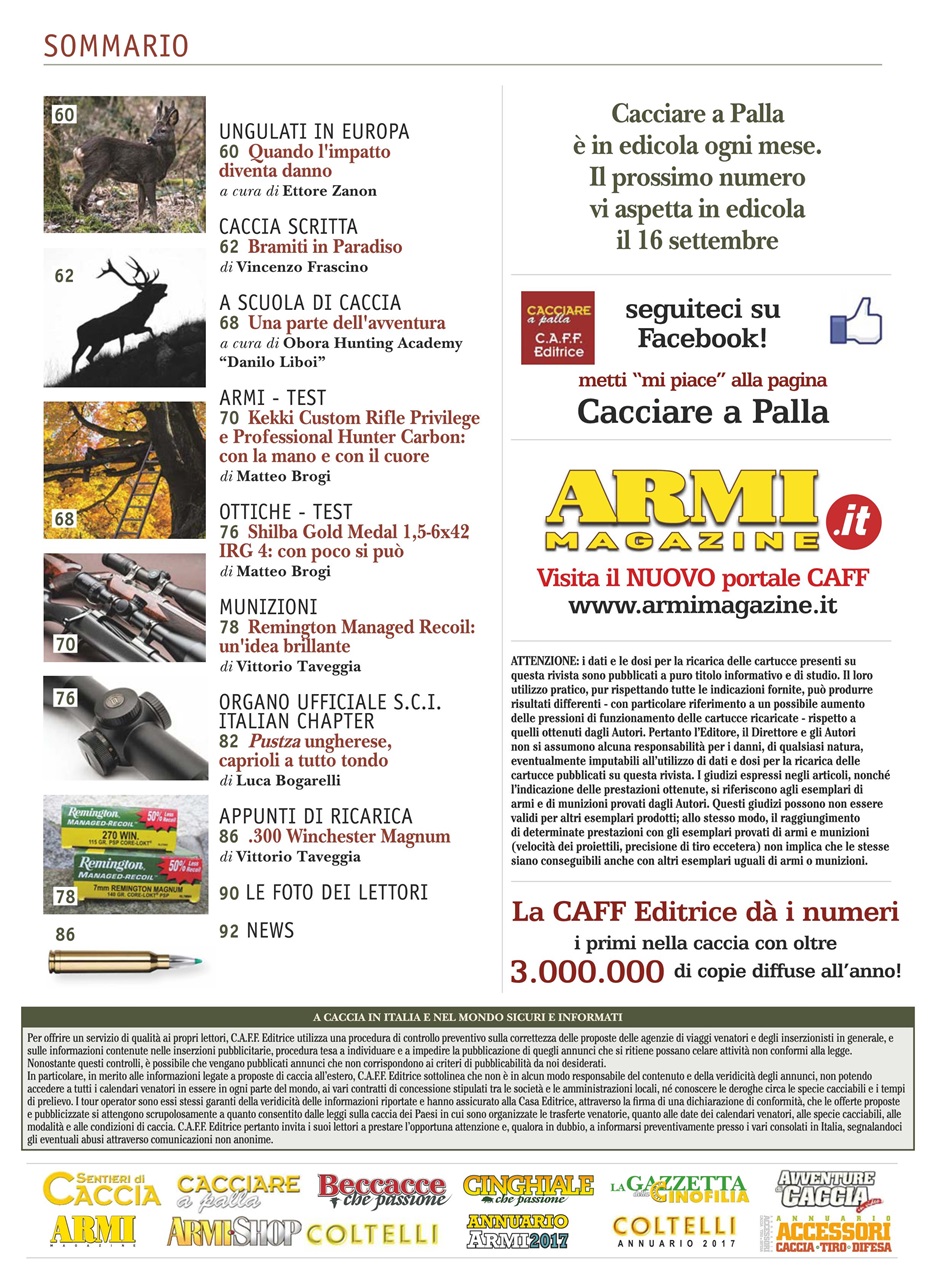 Caccia Magazine Preview Pages