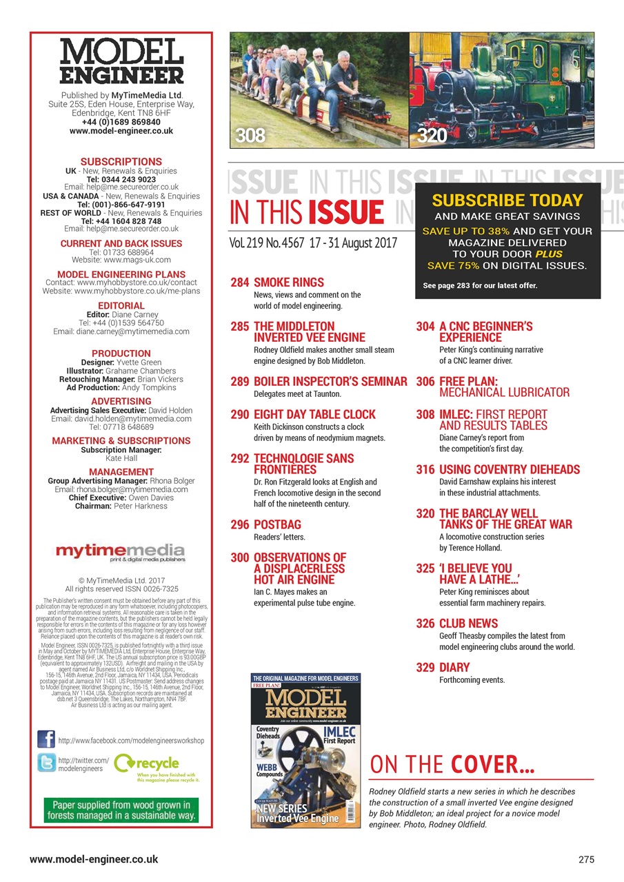 Model Engineer Preview Pages